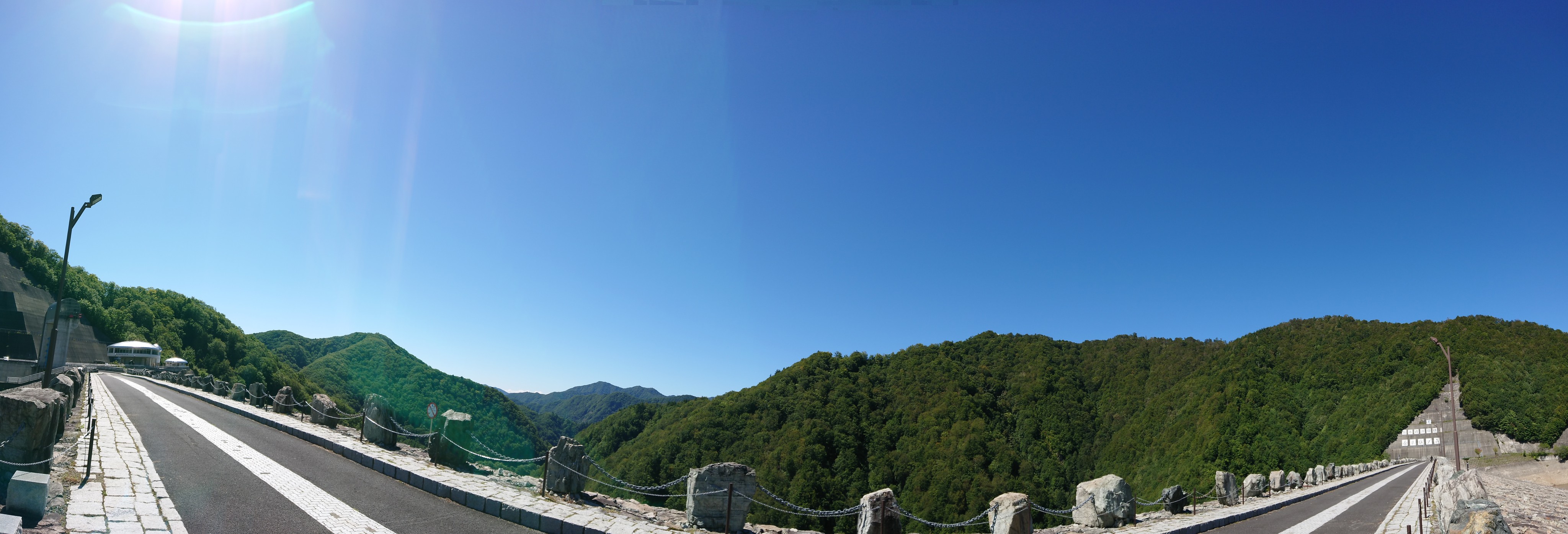 奈良俣ダムからパノラマ